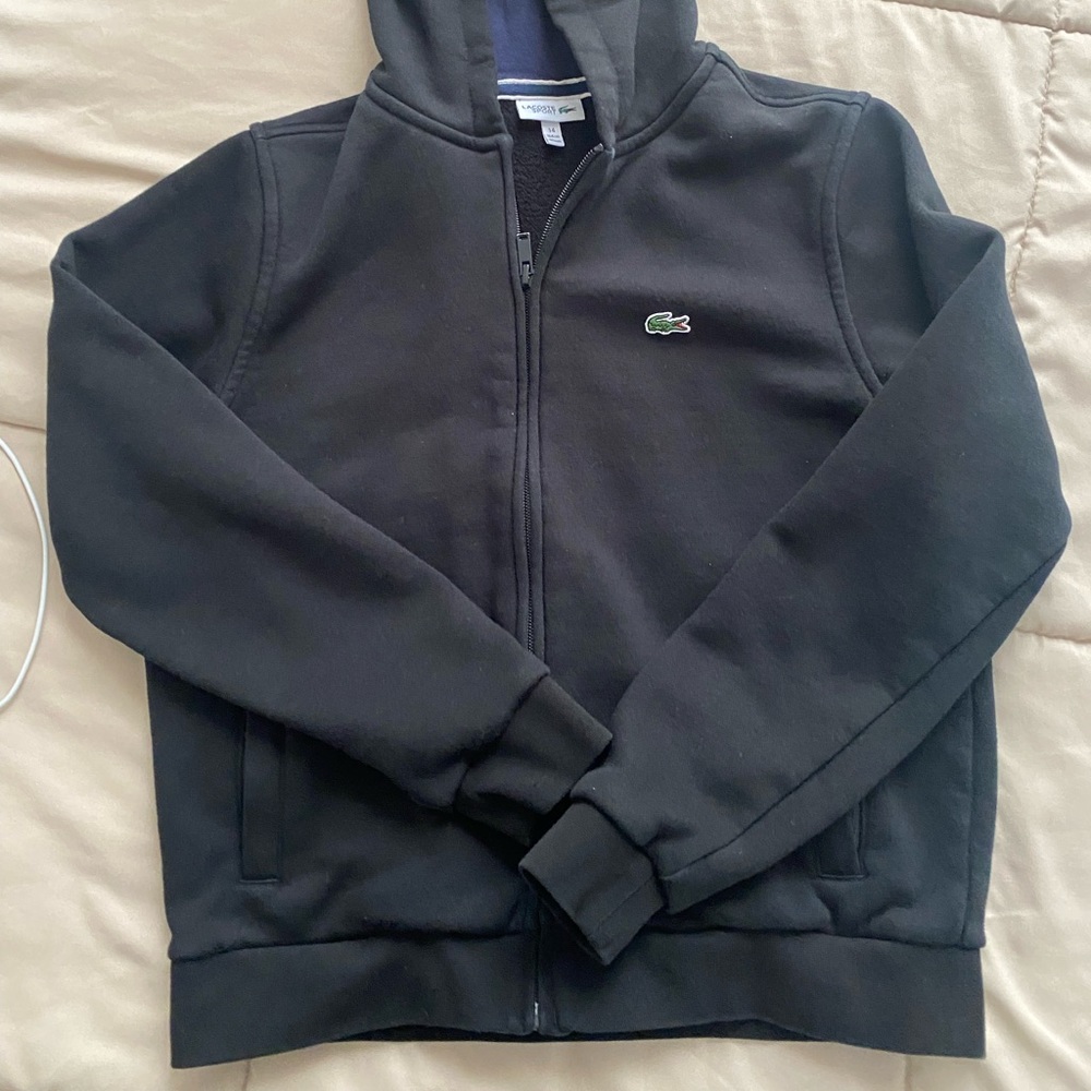 Kids lacoste zip up hoodie